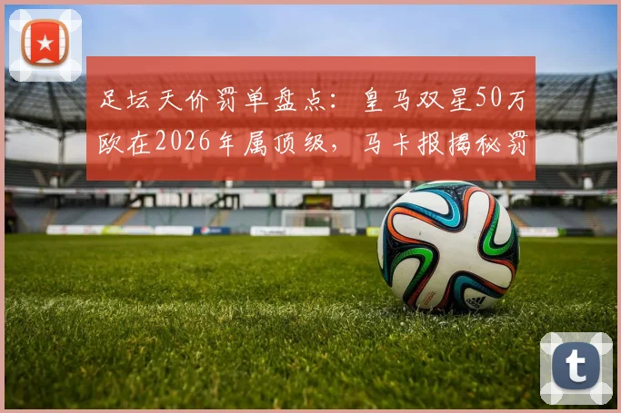 足坛天价罚单盘点：皇马双星50万欧在2026年属顶级，马卡报揭秘罚款排行榜前列案例